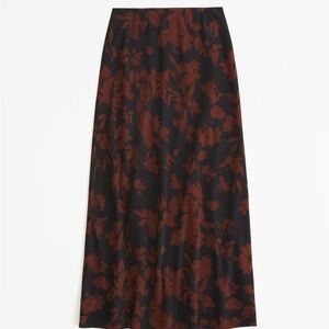 Abercrombie & Fitch Orange Maxi A-Line Skirt